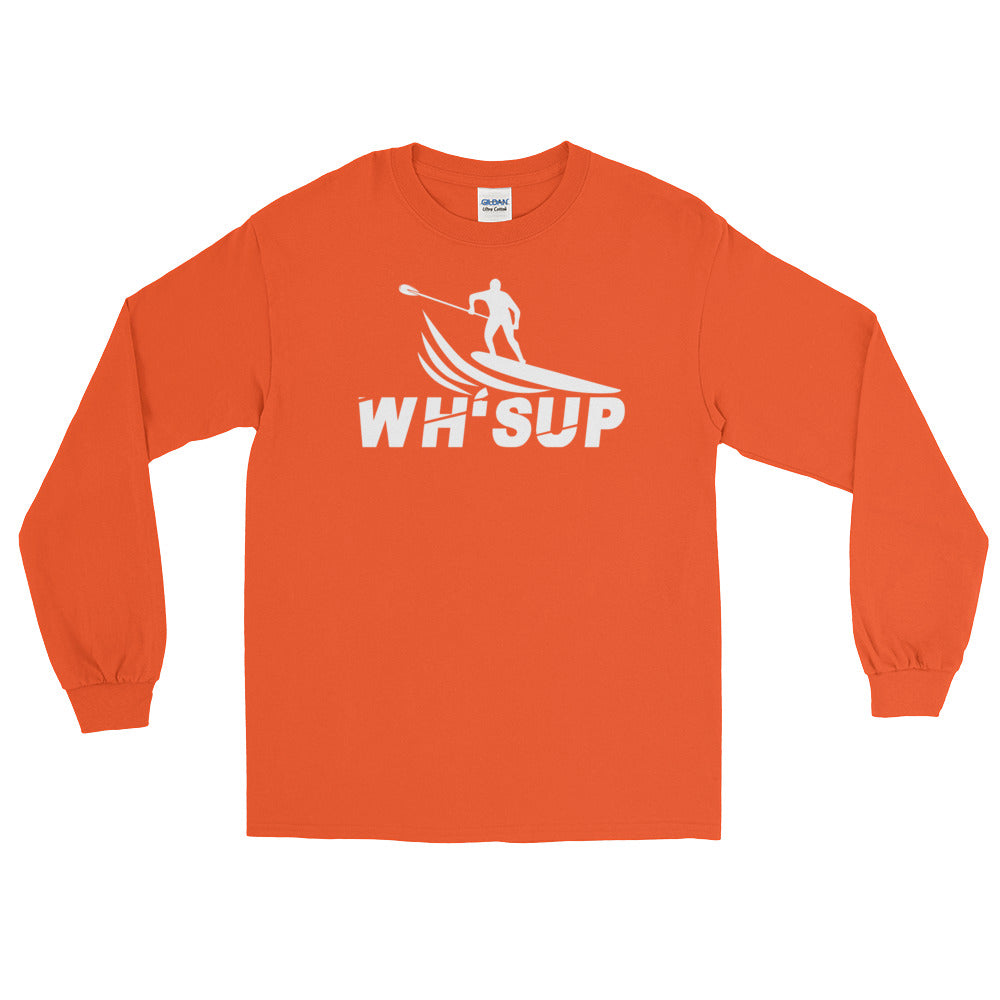 Watchill'n 'WH-SUP Paddle Boarding' - Long Sleeve T-Shirt (White) - Watchill'n