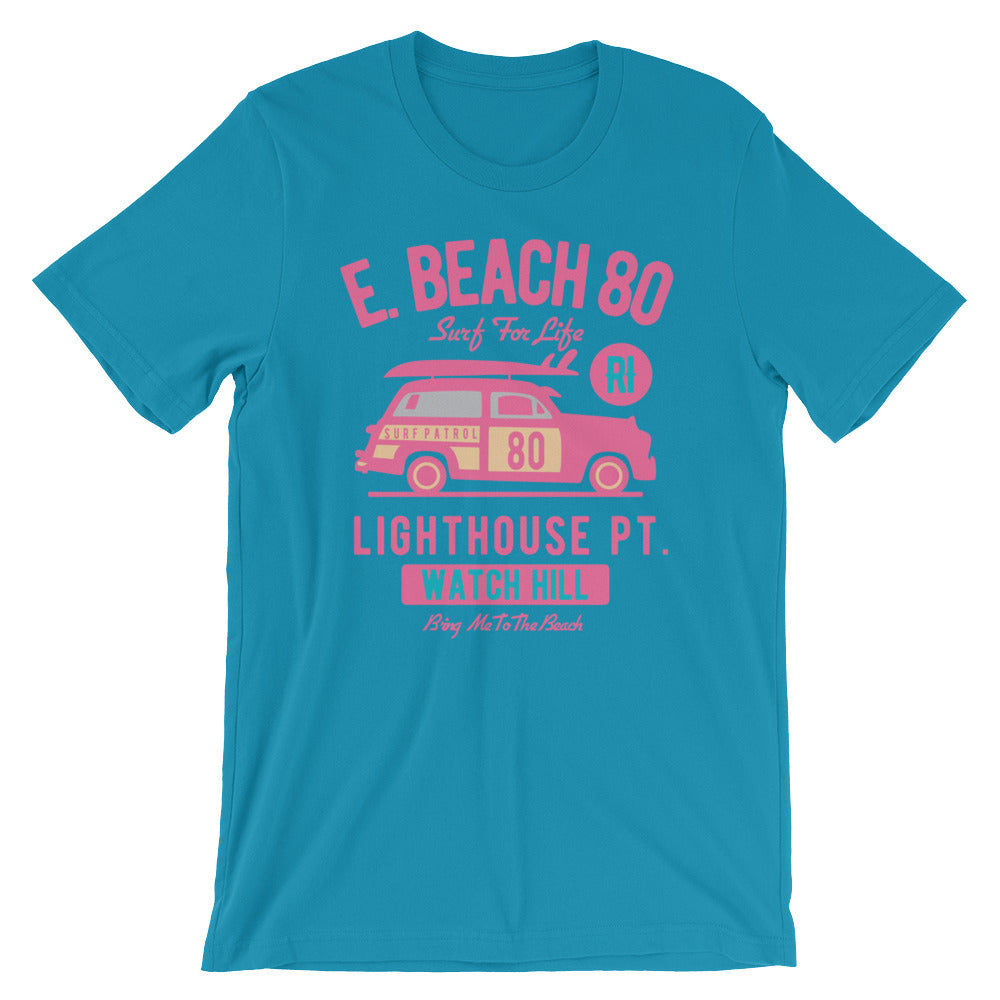 Watchill'n 'Beach Buggy' - Short-Sleeve Unisex T-Shirt (Pink/Turquoise) - Watchill'n