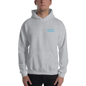 Watch Hill Surf Co. 'Parallel Boards' Unisex Hoodie - (Blue) - Watch Hill RI t-shirts with vintage surfing and motorcycle designs.