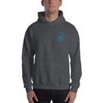 Watch Hill 'Surf Co.’ Unisex Hoodie (Blue) - Watch Hill RI t-shirts with vintage surfing and motorcycle designs.