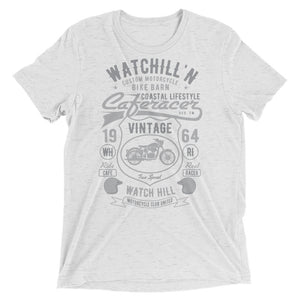 Watchill’n ‘Bike Barn’ Unisex Short sleeve t-shirt (Dk Grey/Grey) - Watchill'n