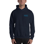 Watch Hill Surf Co. 'Parallel Boards' Unisex Hoodie - (Blue) - Watch Hill RI t-shirts with vintage surfing and motorcycle designs.