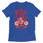 Watchill’n ‘Live To Ride’ Unisex Short sleeve t-shirt (Red) - Watchill'n