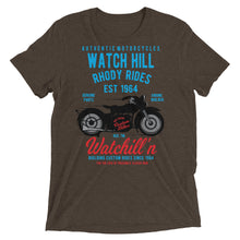 Load image into Gallery viewer, Watchill’n ‘Rhody Rides’ Unisex Short sleeve t-shirt (Blue/Red) - Watchill&#39;n