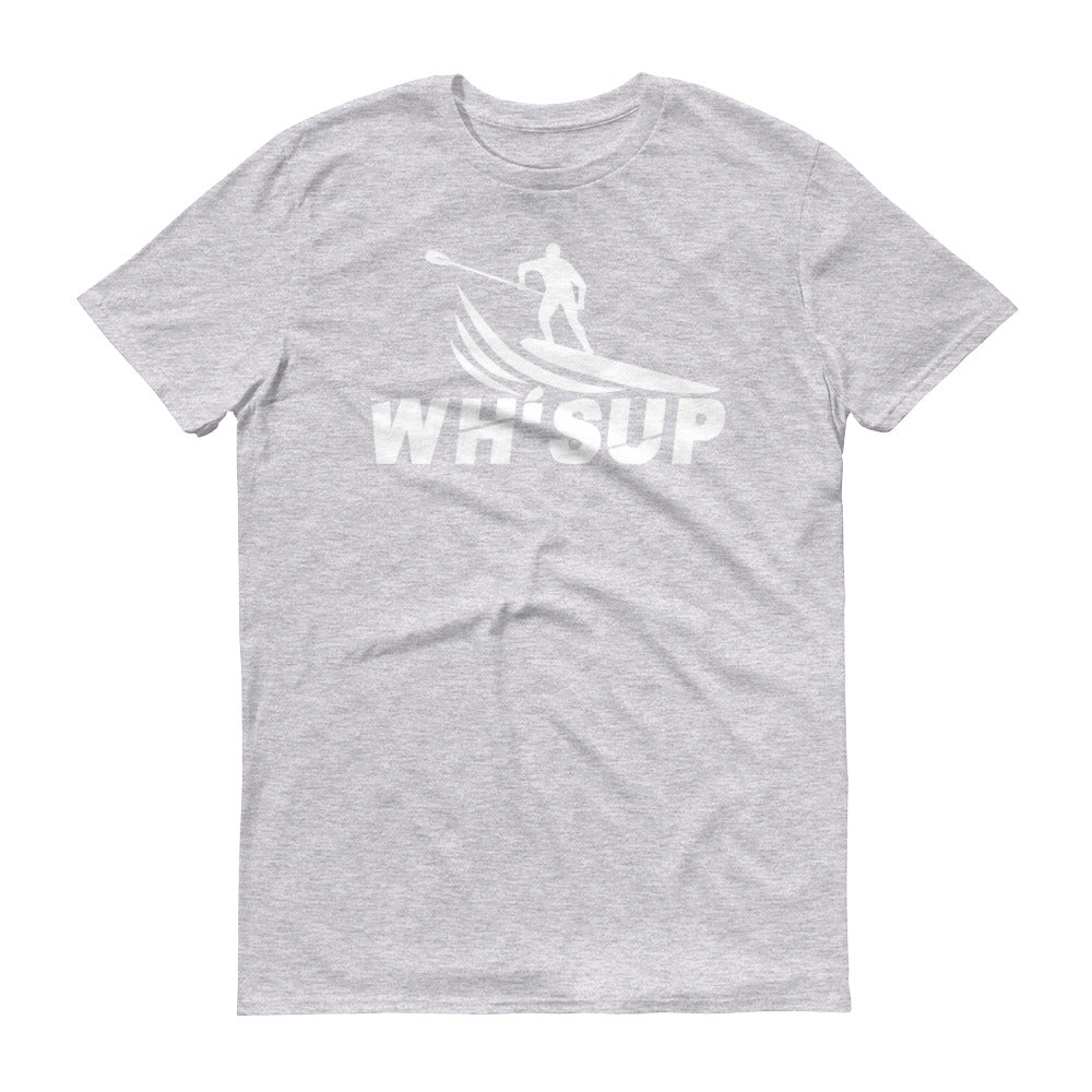 Watchill'n 'WH-SUP Paddle Boarding' - Short-Sleeve Unisex T-Shirt (White) - Watchill'n