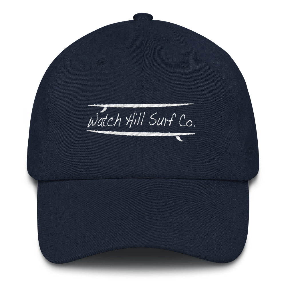 Watch Hill Surf Co. 'Parallel Boards' Hat (White) - Watch Hill RI t-shirts with vintage surfing and motorcycle designs.