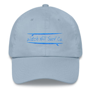 Watch Hill Surf Co. 'Parallel Boards' Hat (Cyan) - Watch Hill RI t-shirts with vintage surfing and motorcycle designs.