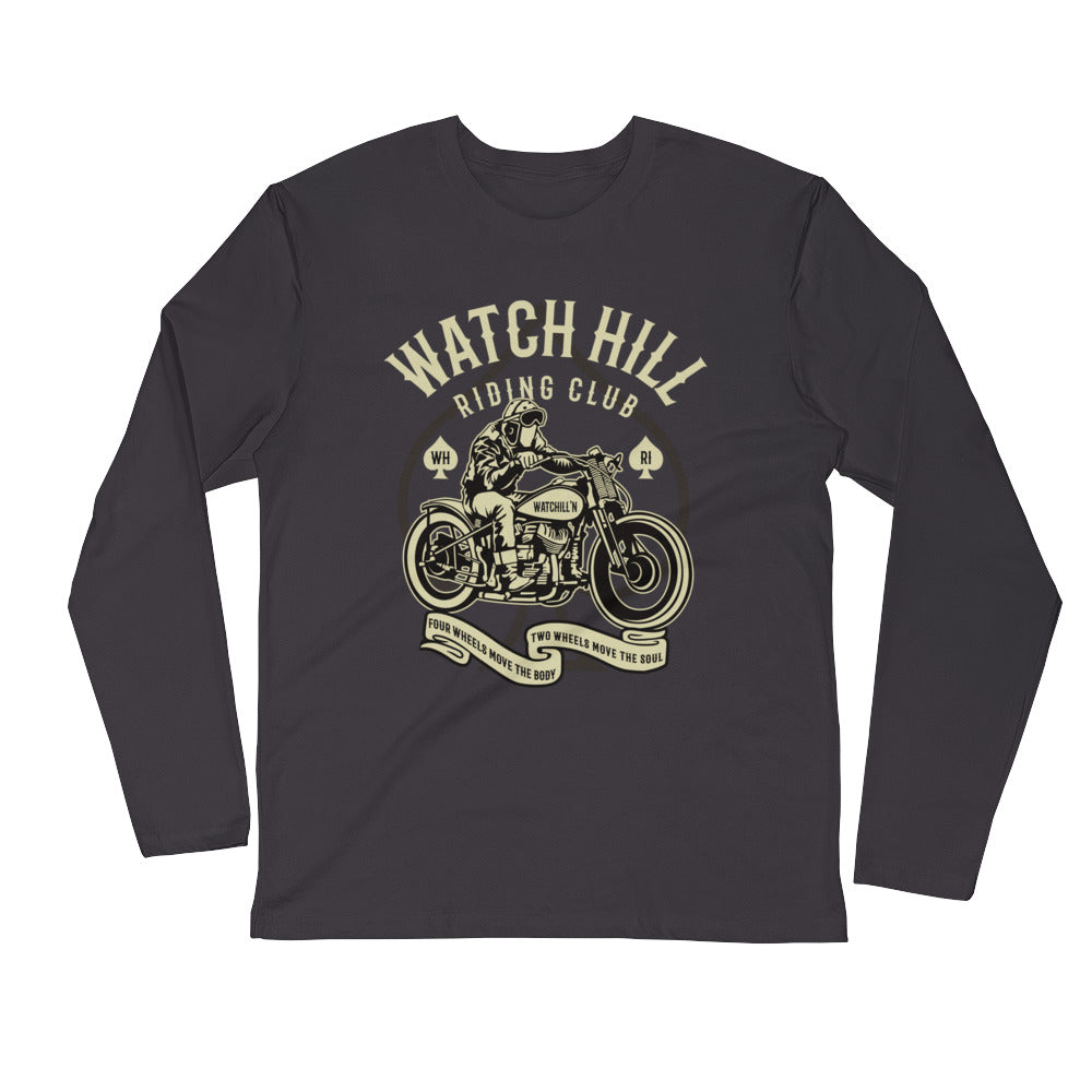 Watchill’n ‘Racing Club’ Premium Long Sleeve Fitted Crew (Tan) - Watchill'n