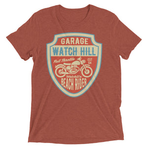 Watchill’n ‘Beach Rider’ Unisex Short sleeve t-shirt (Rust/Creme) - Watchill'n