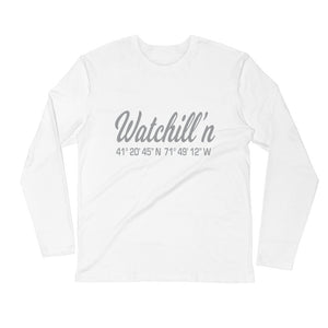 Watchill'n 'Coordinate' Logo Premium Long Sleeve Fitted Crew (Grey) - Watchill'n