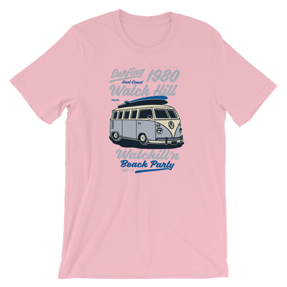Watchill'n 'Beach Party' - Short-Sleeve Unisex T-Shirt (Lavender) - Watchill'n