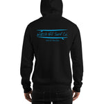 Watch Hill Surf Co. 'Parallel Boards' Unisex Hoodie - (Blue) - Watch Hill RI t-shirts with vintage surfing and motorcycle designs.