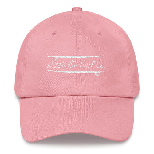 Watch Hill Surf Co. 'Parallel Boards' Hat (White) - Watch Hill RI t-shirts with vintage surfing and motorcycle designs.