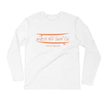 Watch Hill Surf Co. 'Parallel Boards' Premium Long Sleeve Fitted Crew (Orange) - Watch Hill RI t-shirts with vintage surfing and motorcycle designs.