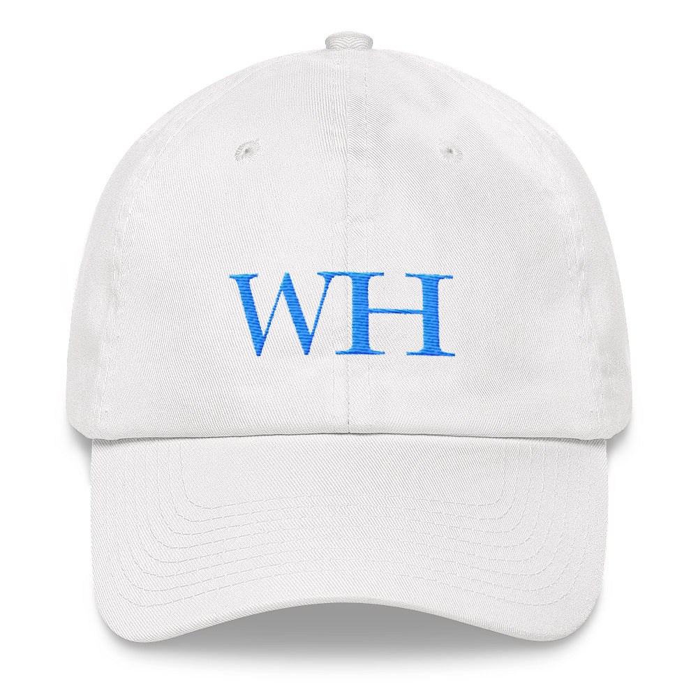 Watch Hill 'WH' Logo Hat (Cyan) - Watch Hill RI t-shirts with vintage surfing and motorcycle designs.