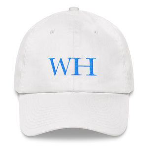 Watch Hill 'WH' Logo Hat (Cyan) - Watch Hill RI t-shirts with vintage surfing and motorcycle designs.