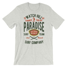 Load image into Gallery viewer, Watchill&#39;n &#39;Summer Surfing&#39; - Short-Sleeve Unisex T-Shirt (Green/Terracotta) - Watchill&#39;n