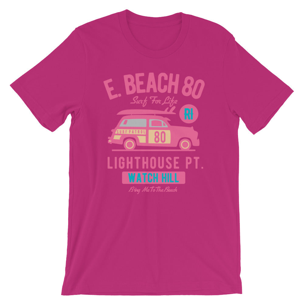 Watchill'n 'Beach Buggy' - Short-Sleeve Unisex T-Shirt (Pink/Turquoise) - Watchill'n