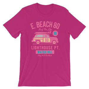 Watchill'n 'Beach Buggy' - Short-Sleeve Unisex T-Shirt (Pink/Turquoise) - Watchill'n