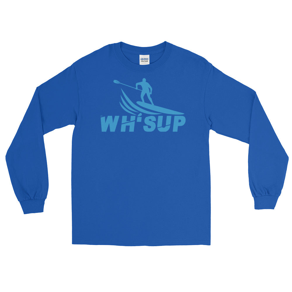 Watchill'n 'WH-SUP Paddle Boarding' - Long-Sleeve T-Shirt (Blue) - Watchill'n