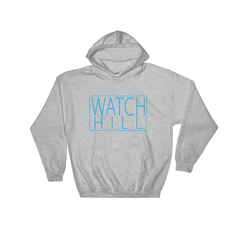 Watch Hill 'Rectangular Logo' - Hoodie (Cyan) - Watchill'n