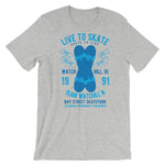 Watchill'n 'Live to Skate' - Short-Sleeve Unisex T-Shirt (Lt. Blue/Blue) - Watchill'n