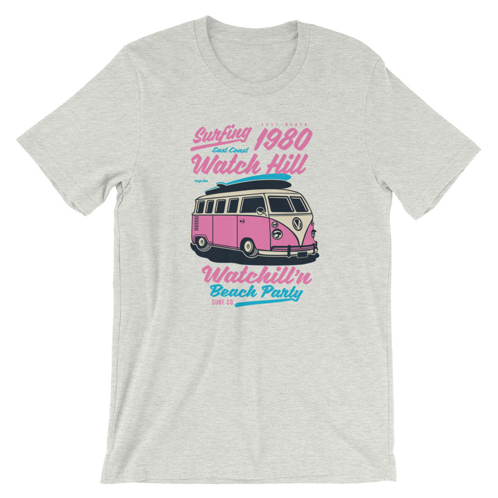 Watchill'n 'Beach Party' - Short-Sleeve Unisex T-Shirt (Pink) - Watchill'n