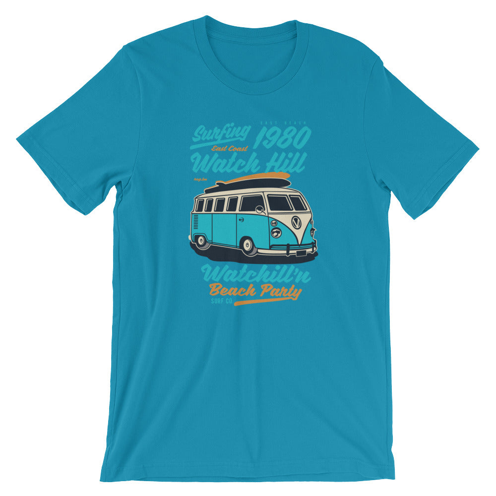 Watchill'n 'Beach Party' - Short-Sleeve Unisex T-Shirt (Turquoise) - Watchill'n