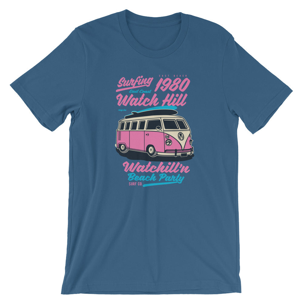 Watchill'n 'Beach Party' - Short-Sleeve Unisex T-Shirt (Pink) - Watchill'n