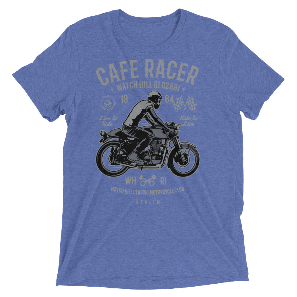 Watchill’n ‘Cafe Racer’ Unisex Short sleeve t-shirt (Grey/Black) - Watchill'n