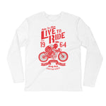 Watchill’n ‘Live To Ride’ Premium Long Sleeve Fitted Crew (Red) - Watchill'n