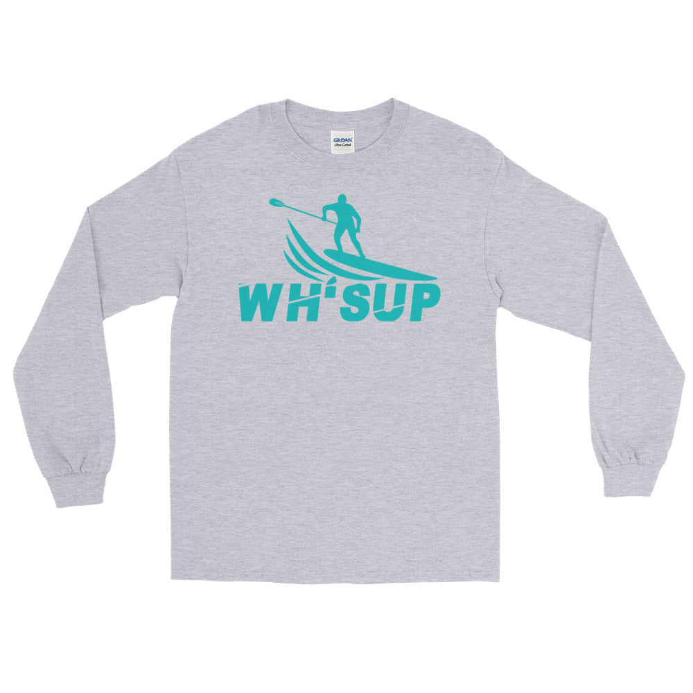 Watchill'n 'WH-SUP Paddle Boarding' - Long Sleeve T-Shirt (Turquoise) - Watchill'n