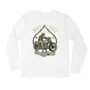 Watchill’n ‘Racing Club’ Premium Long Sleeve Fitted Crew (Tan) - Watchill'n