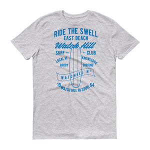 Watchill'n 'Ride the Swell' - Short-Sleeve Unisex T-Shirt (Blue) - Watchill'n