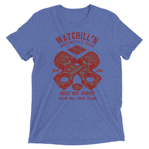 Watchill’n ‘Built Not Bought’ Unisex Short sleeve t-shirt (Red) - Watchill'n