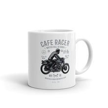 Load image into Gallery viewer, Watchill&#39;n &#39;Cafe Racer&#39; Ceramic Mug - (Grey/Black) - Watch Hill RI t-shirts with vintage surfing and motorcycle designs.