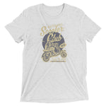 Watchill’n ‘Scooter Club’ Unisex Short Sleeve t-shirt (Creme/Grey) - Watch Hill RI t-shirts with vintage surfing and motorcycle designs.