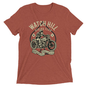 Watchill’n ‘Riders Club 2’ Unisex Short sleeve t-shirt (Creme/Dk Grey) - Watchill'n