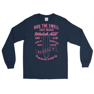 Watchill'n 'Ride the Swell' - Long-Sleeve T-Shirt (Pink) - Watchill'n