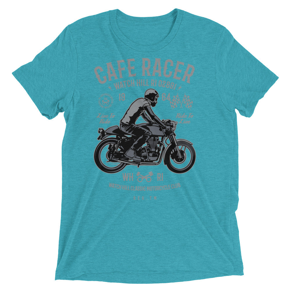 Watchill’n ‘Cafe Racer’ Unisex Short sleeve t-shirt (Grey/Black) - Watchill'n