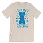 Watchill'n 'Live to Skate' - Short-Sleeve Unisex T-Shirt (Lt. Blue/Blue) - Watchill'n