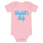 Watchill'n 'Baby' - Jersey Short Sleeve One Piece (Cyan) - Watch Hill RI t-shirts with vintage surfing and motorcycle designs.