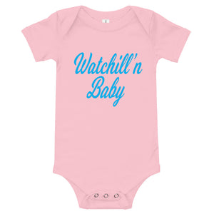 Watchill'n 'Baby' - Jersey Short Sleeve One Piece (Cyan) - Watch Hill RI t-shirts with vintage surfing and motorcycle designs.