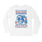Watchill’n ‘Beach Racing’ Premium Long Sleeve Fitted Crew (Blue/Rust) - Watchill'n