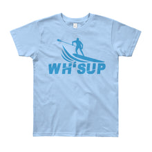 Load image into Gallery viewer, Watchill&#39;n® &#39;WH-SUP Paddle Boarding&#39; - Youth Short Sleeve T-Shirt (Blue) - Watchill&#39;n