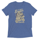 Watchill’n ‘Scooter Club’ Unisex Short Sleeve t-shirt (Creme/Grey) - Watch Hill RI t-shirts with vintage surfing and motorcycle designs.