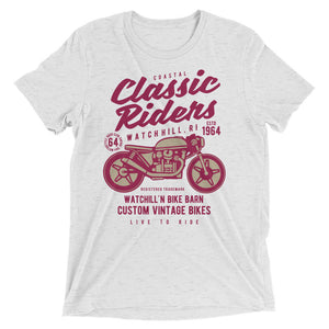 Watchill’n ‘Coastal Classic’ Unisex Short sleeve t-shirt (Rasberry/Creme) - Watchill'n