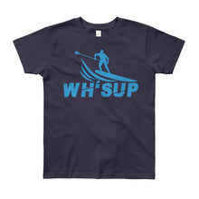 Load image into Gallery viewer, Watchill&#39;n® &#39;WH-SUP Paddle Boarding&#39; - Youth Short Sleeve T-Shirt (Blue) - Watchill&#39;n