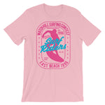 Watchill'n 'Surf Riders' - Short-Sleeve Unisex T-Shirt (Pink) - Watchill'n