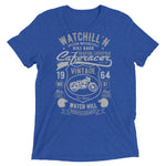 Watchill’n ‘Bike Barn’ Unisex Short sleeve t-shirt (Dk Grey/Grey) - Watchill'n